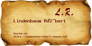Lindenbaum Róbert névjegykártya
